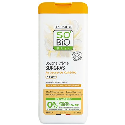 so bio etic krem sprchovy surgras s maslem karite bio 650 ml