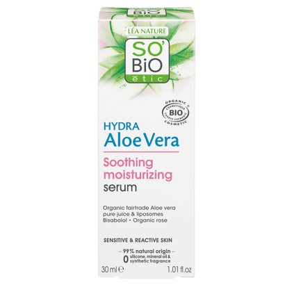 so bio etic serum pletove s aloe vera zklidneni a hydratace pro citlivou plet bio 30 ml