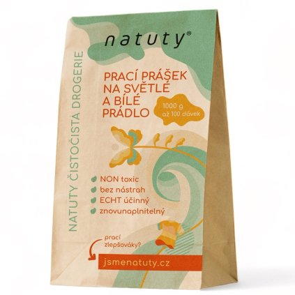 natuty praci prasek na bile a svetle pradlo 1 kg