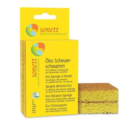 sonett ekologicka abrazivni houbicka 2 ks