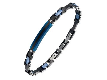BIONICBAND® Edelstahlarmband Blau-Schwarz Original
