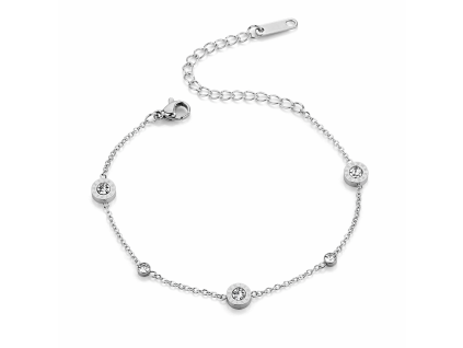 řetěz s kam stříbrná2