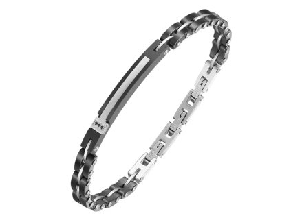 BIONICBAND® Edelstahlarmband schwarz-silberfarben Original