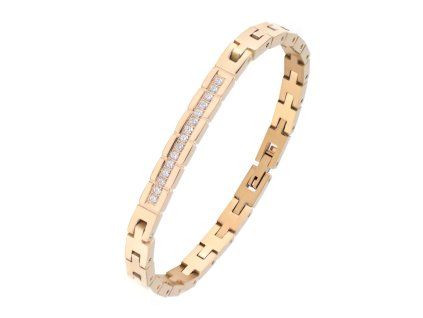 ocelový zlatý zirkon