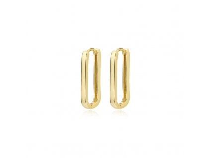 BIONICBAND® Ohrringe Rechteck Joy of Life Goldfarbe Ag 925/1000