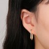 BIONICBAND® earrings rectangle Master gold color Ag 925/1000