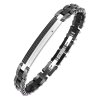 BIONICBAND® stainless steel bracelet with black and white ceramic Master