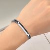 BIONICBAND® stainless steel bracelet with black and white ceramic Master