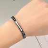 BIONICBAND® Edelstahlarmband schwarz-silberfarben Original