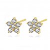 BIONICBAND® earrings flower Master gold colour Ag 925/1000