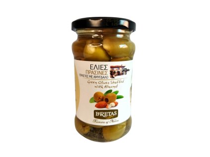 Zelené olivy plněné mandlemi Bretas