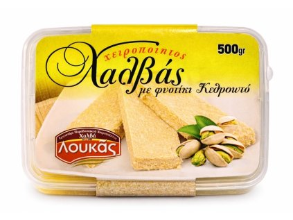 Halva (Chalva) s pistáciemi 500 g v plastové uzavíratelné krabičce