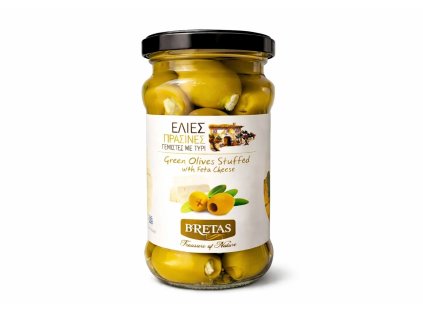 Plněné olivy Olivy se sýrem feta v uzavíratelné sklenici