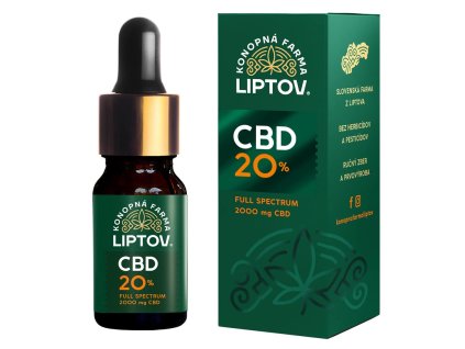 Konopná farma Liptov - Konopný olej CBD 20% - 10ml