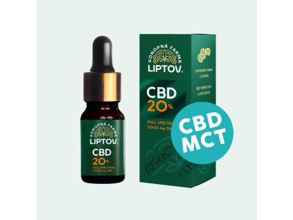 Konopná farma Liptov Konopný olej CBD 20 v MCT 10ml