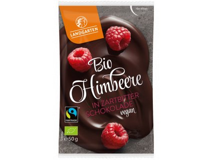 Landgarten Schoko Naschfrüchte Himbeeren in Zartbitter Schokolade 400x600