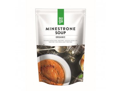 Zeleninová krémová Auga Organic Minestrone soup, bio minestrone polévka, 400 g