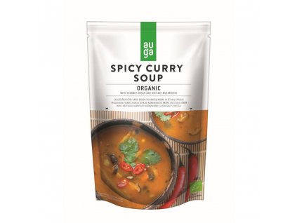 Auga Organic Spicy curry soup, bio kari polévka, 400 g