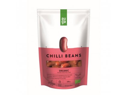 Auga Organic Chilli beans in sauce, bio fazole v chilli omáčce, 400 g