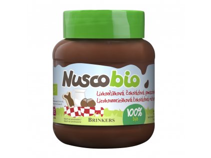 Nuscobio Hazelnut Chocolate, bio čokoládová a lískooříšková pomazánka