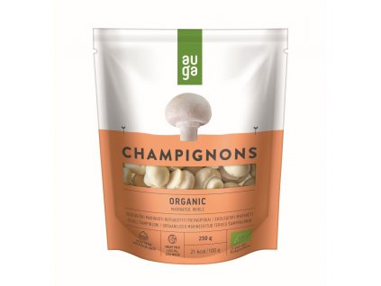 Auga Organic Marinated Champignons, bio marinované žampiony, 250 g