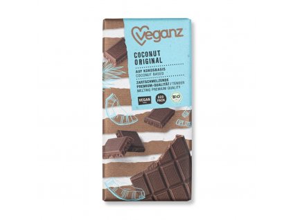 Veganz Bio Čokoláda Kokos, 80g