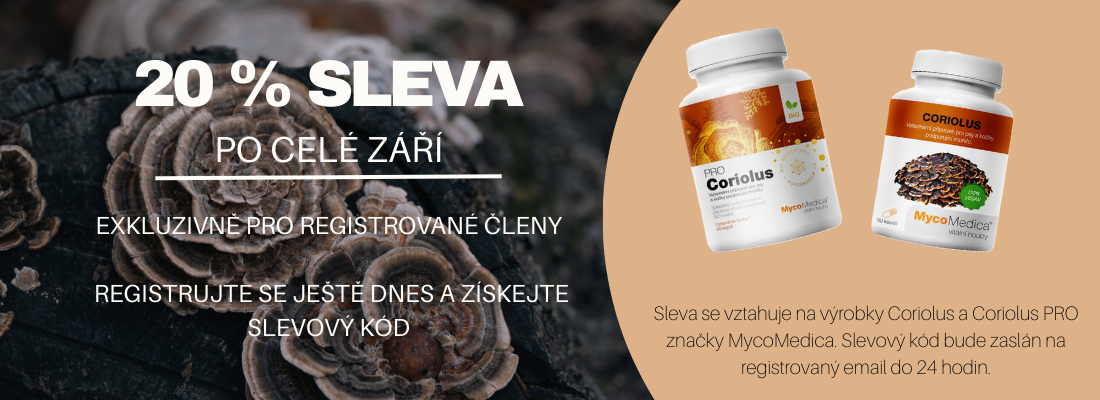 Sleva na Coriolus a Coriolus PRO značky MycoMedica