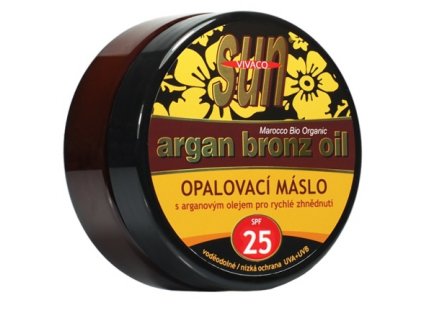 Vivaco Opalovací máslo s bio arganovým olejem SPF 25 SUN VITAL 200 ml
