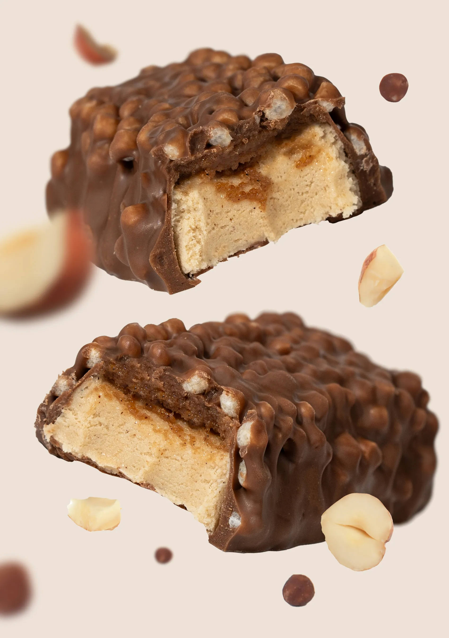 Rez proteínovej tyčinky Choco Bueno