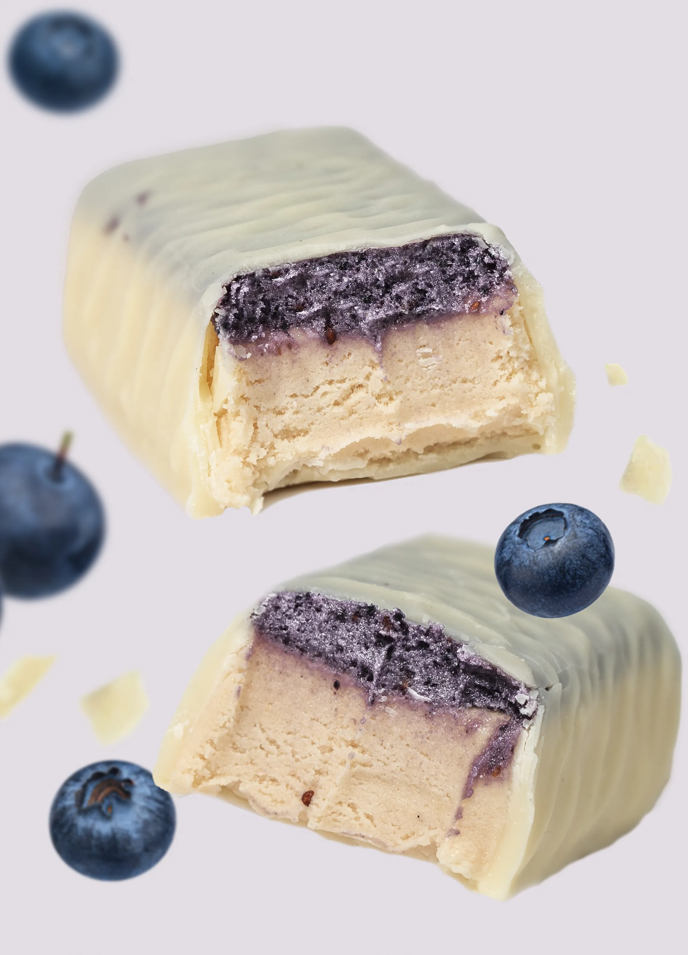 Rez tyčinky s vrstvou cheesecaku