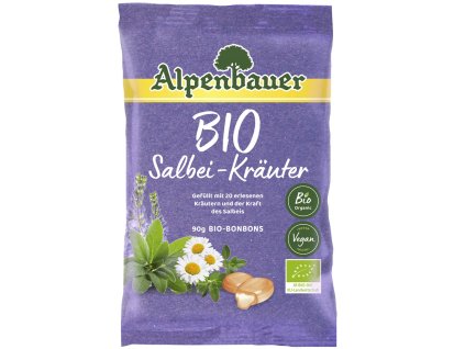 11462 alpenbauer bio prirodne cukriky salvia a bylinky 90g