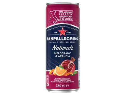 SANPELLEGRINO granátové jablko pomaranč plechovka 330 ml