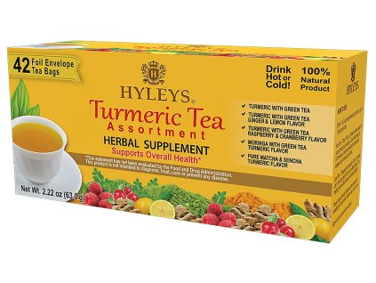 3047 1 hyleys turmeric tea assortment herbal supplement 42x1 5g 2347