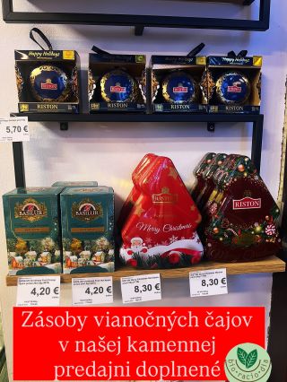 Ešte máte možnosť si u nás zakúpiť vianočné čajíky/darčeky pre vás či vaších blízkych ➡️ máme otvorené: ✅Pondelok : 9:00 -...