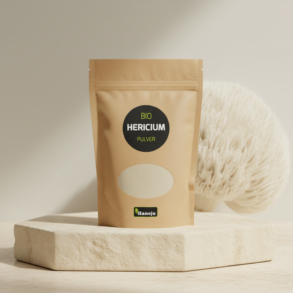 Hericium Bio prášek z houby Hericium erinaceus 100 g HANOJU