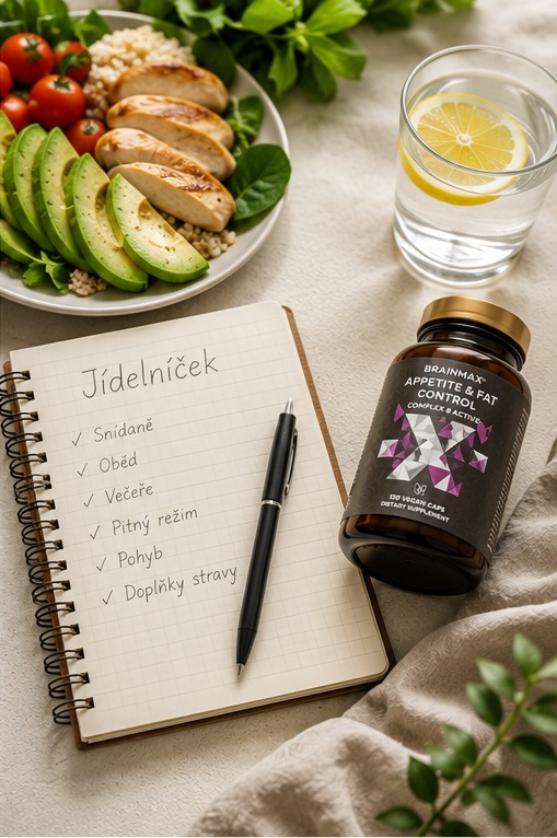 Úprava jídelníčku, pitný režim a doplněk BrainMax Appetite & Fat Control