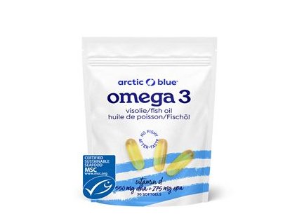 Omega 3 30 kapslí (550mg DHA, 275mg EPA and Vitamin D 400IU) původ Aljaška