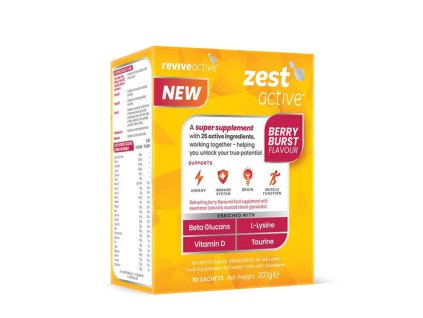 Zest Active 30 sáčků berry (Energie, imunita, mozek, funkce svalů) (Varianta berry)