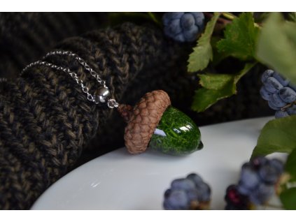 Žalud s tmavě zelenou dutohlávkou