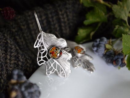 Náušnice s lišejníkem