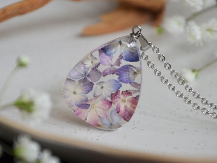 Náhrdelník hortenzie