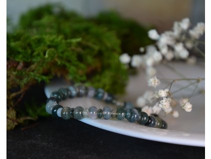 Náramek mechový achát