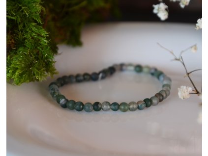 Náramek mechový achát