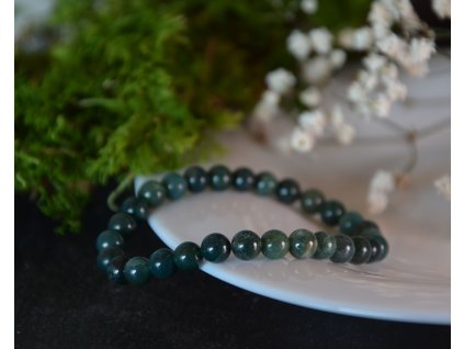 Náramek mechový achát