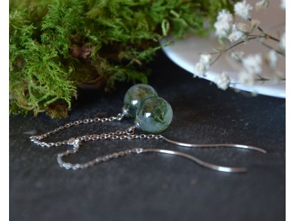 Dlouhé mechové náušnice