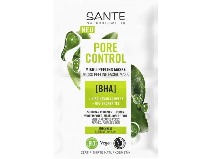 Peelingová maska PORE CONTROL Sante 2x4 ml