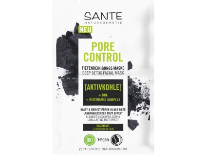 Hĺbkovo čistiaca maska PORE CONTROL Sante 2x4 ml