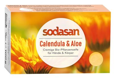 BIO Pleťové mydlo Cream Nechtík aloe vera - Sodasan Obsah: 100 g