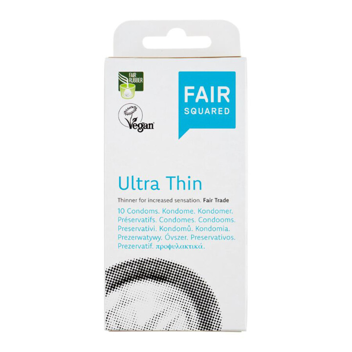 Vegánske kondómy Ultra tenké Fair Squared Obsah: 10 ks
