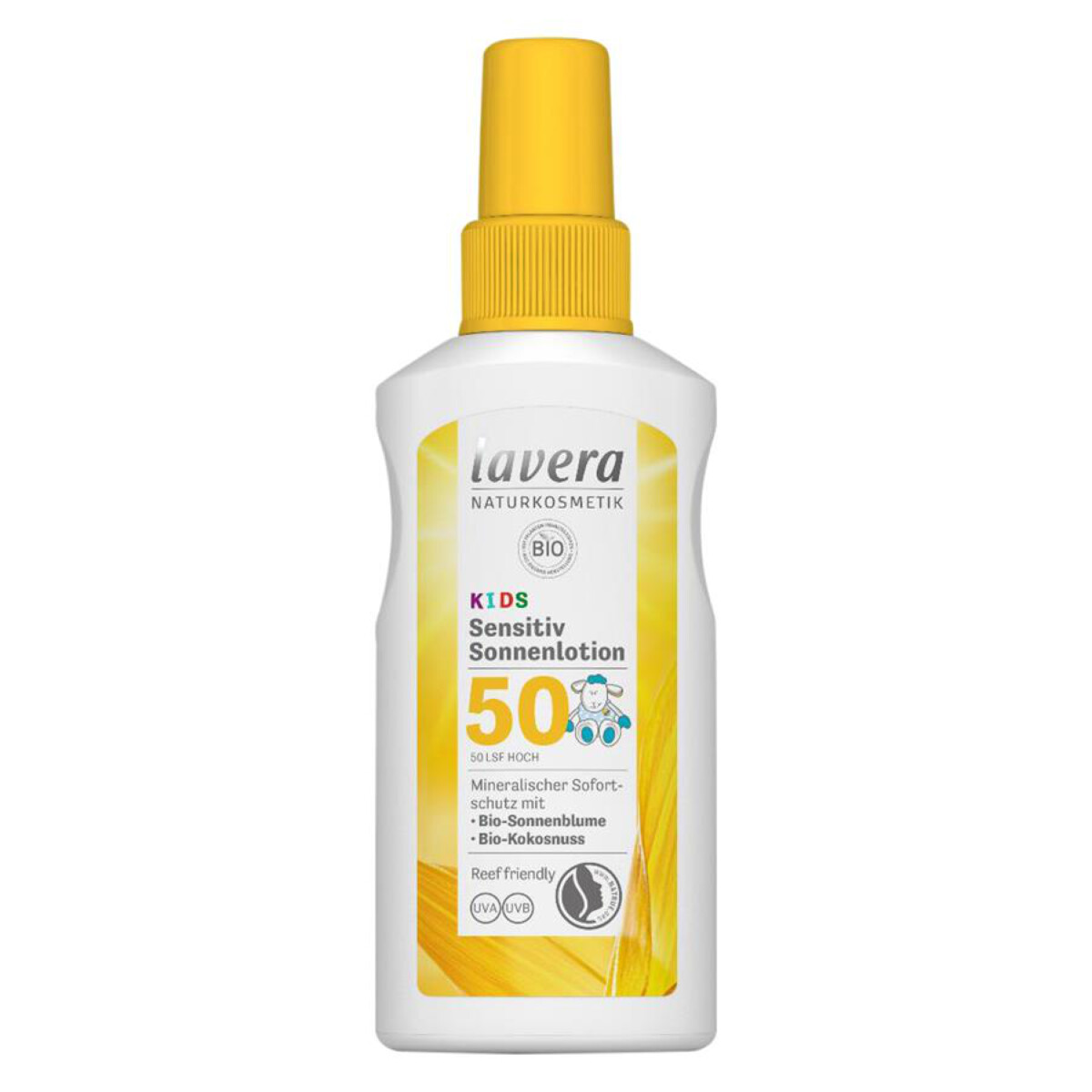 Opaľovacie mlieko pre deti Sensitive SPF50 - Lavera Objem: 100 ml